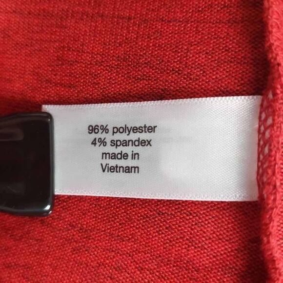 Lane Bryant Shirt Womens 26/28 Red Cowl Neck Long Sleeve Tunic Plus Size Knit - Picture 7 of 8